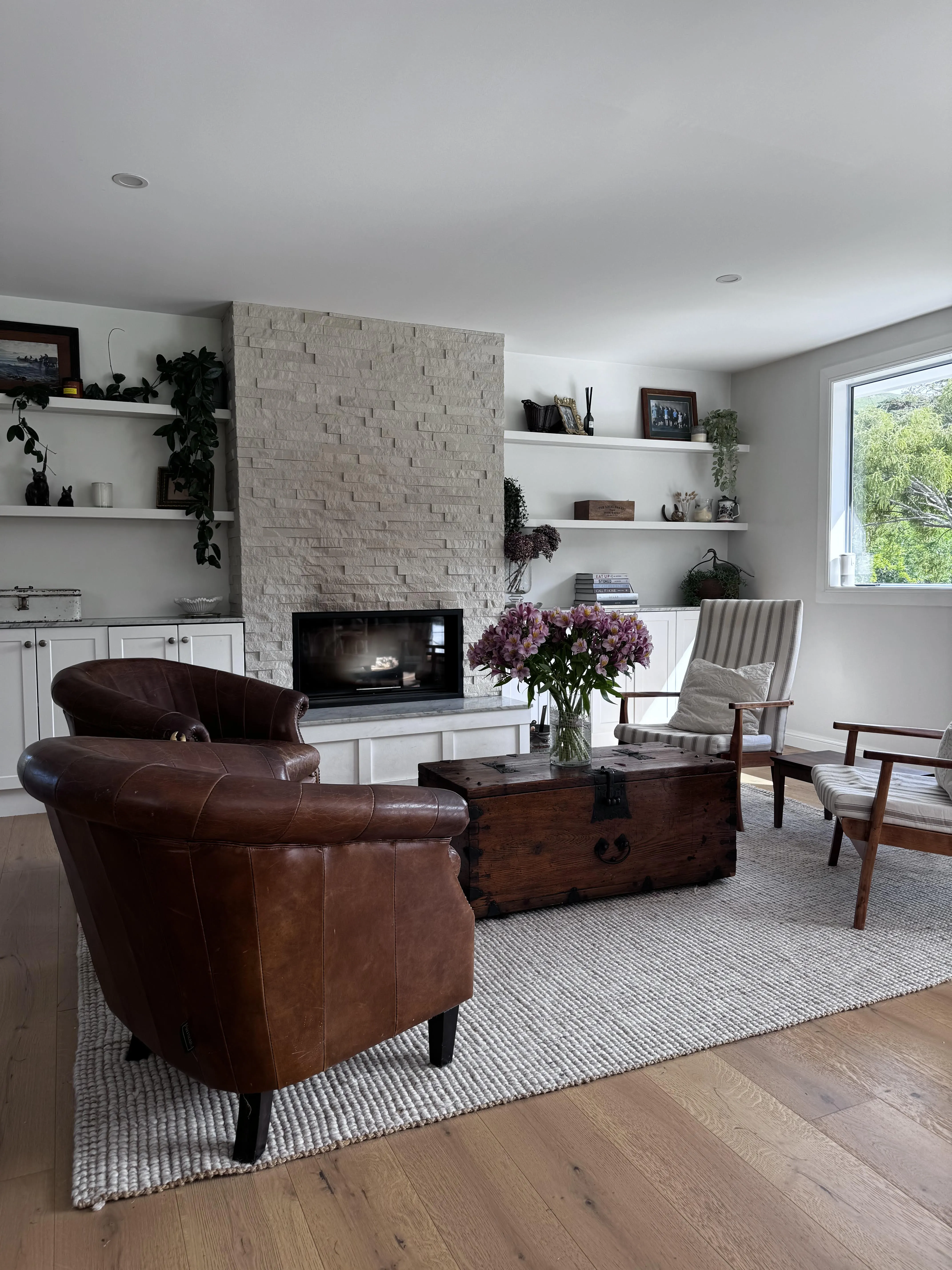 Light-filled coastal living room with neutral tones
